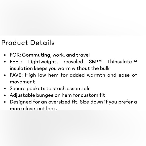 ❄️ATHLETA WHISPER FEATHERLESS QUILTED PUFFER JACKET❄️ - Picture 12 of 14